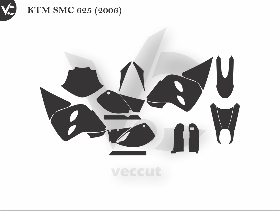 KTM SMC 625 (2006) Wrap Cutting Template