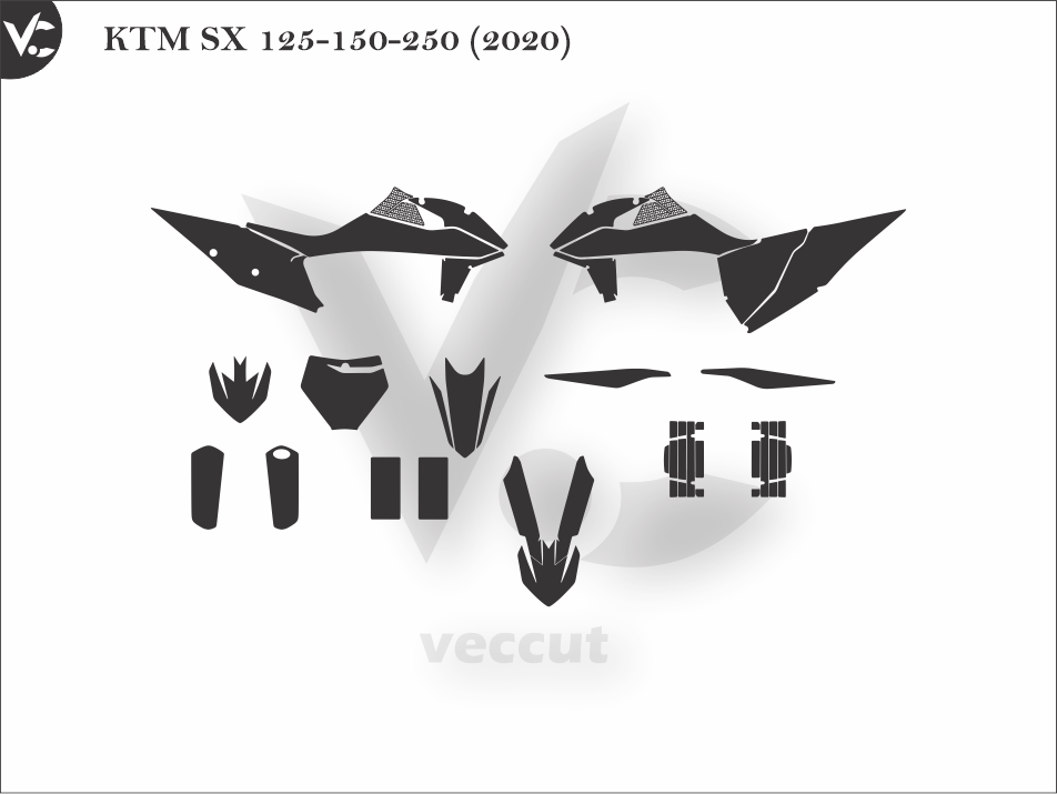 KTM SX 125-150-250 (2020) Wrap Cutting Template