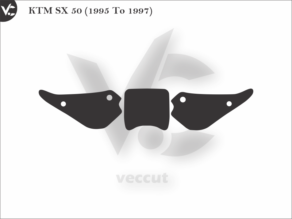 KTM SX 50 (1995 To 1997) Wrap Cutting Template