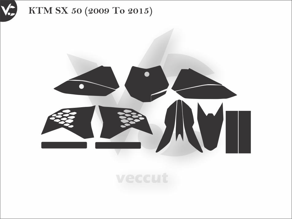 KTM SX 50 (2009 To 2015) Wrap Cutting Template