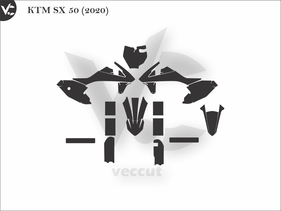 KTM SX 50 (2020) Wrap Cutting Template