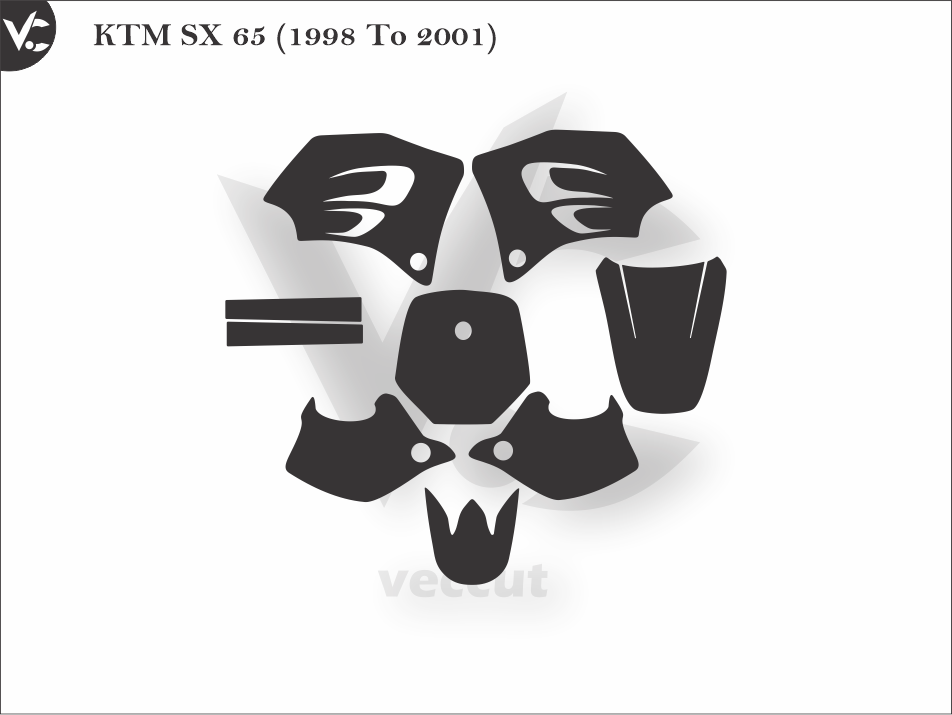 KTM SX 65 (1998 To 2001) Wrap Cutting Template