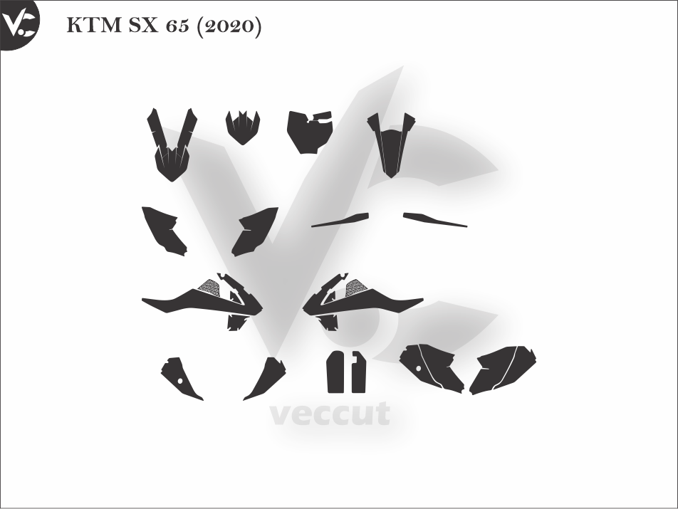 KTM SX 65 (2020) Wrap Cutting Template