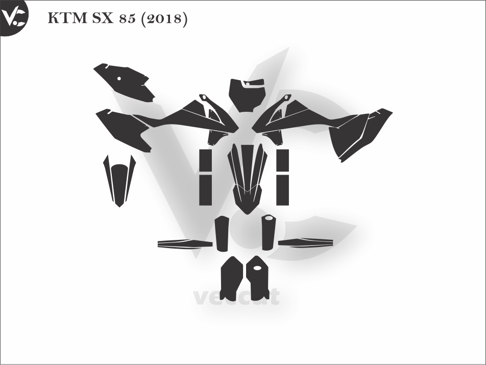 KTM SX 85 (2018) Wrap Cutting Template