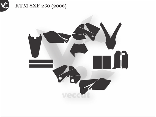 KTM SXF 250 (2006) Wrap Cutting Template