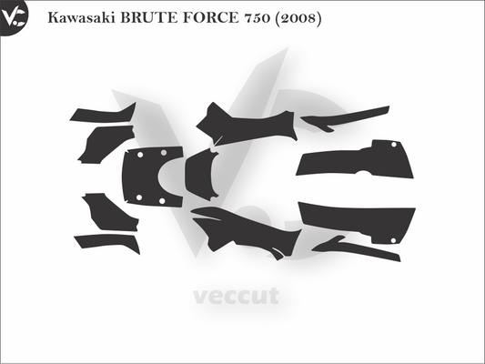 Kawasaki BRUTE FORCE 750 (2008) Wrap Cutting Template