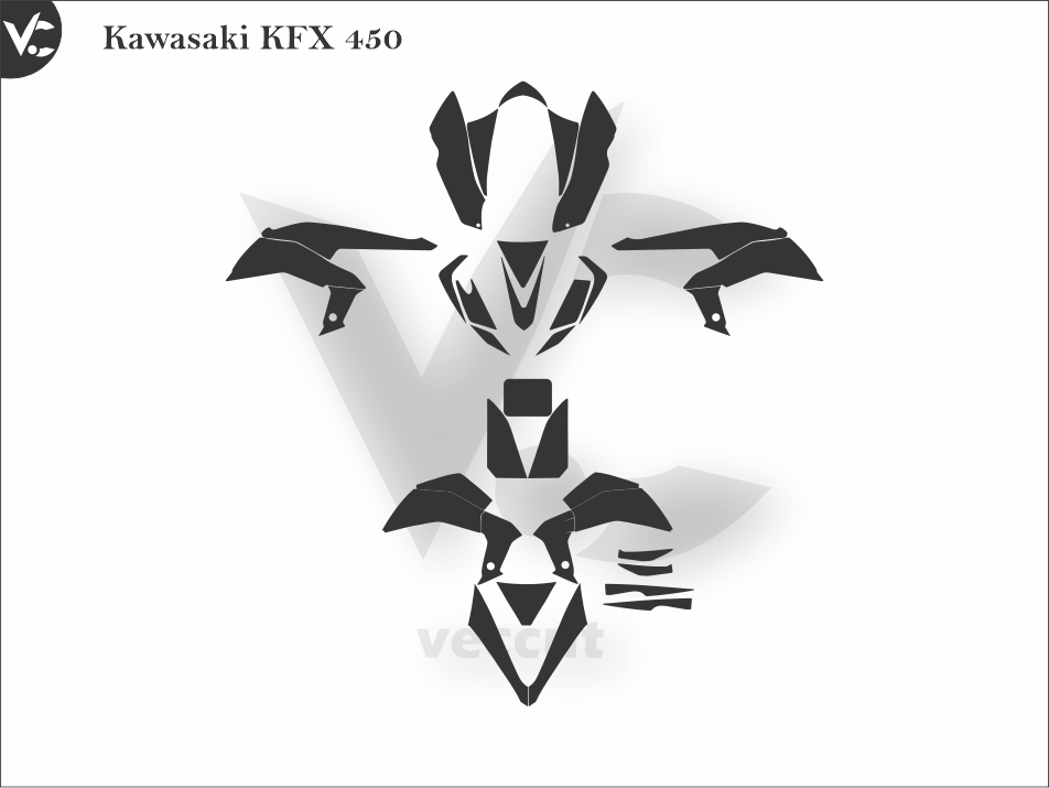 Kawasaki KFX 450 Wrap Cutting Template
