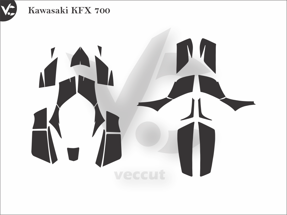 Kawasaki KFX 700 Wrap Cutting Template