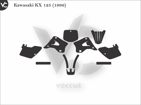 Kawasaki KX 125 (1996) Wrap Cutting Template