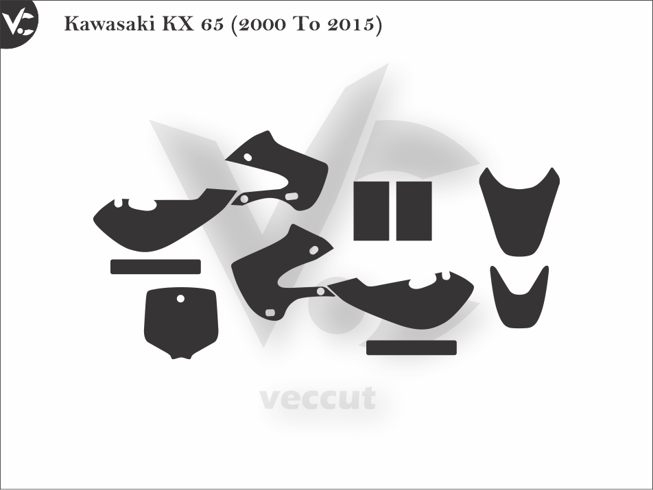 Kawasaki KX 65 (2000 To 2015) Wrap Cutting Template