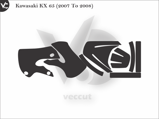 Kawasaki KX 65 (2007 To 2008) Wrap Cutting Template