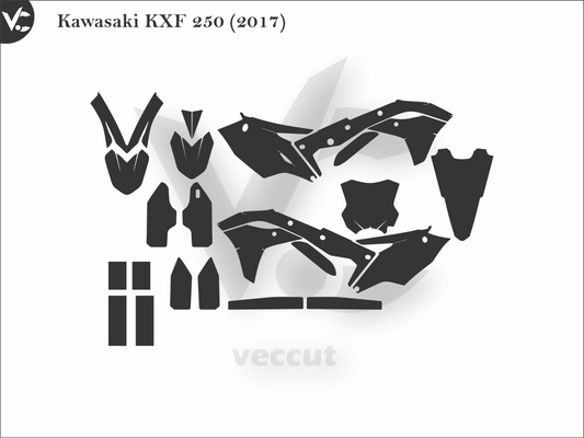 Kawasaki KXF 250 (2017) Wrap Cutting Template