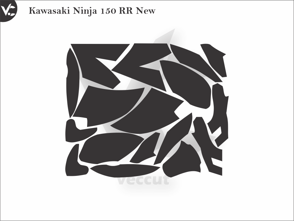 Kawasaki Ninja 150 RR Wrap Cutting Template