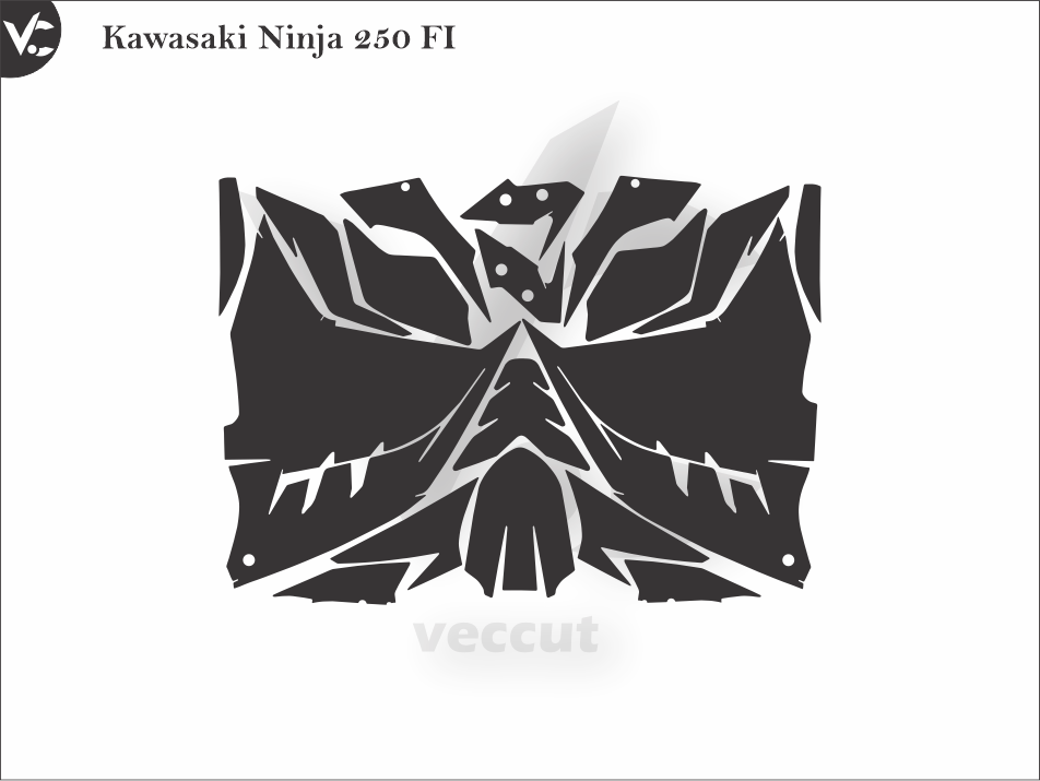 Kawasaki Ninja 250 FI Wrap Cutting Template