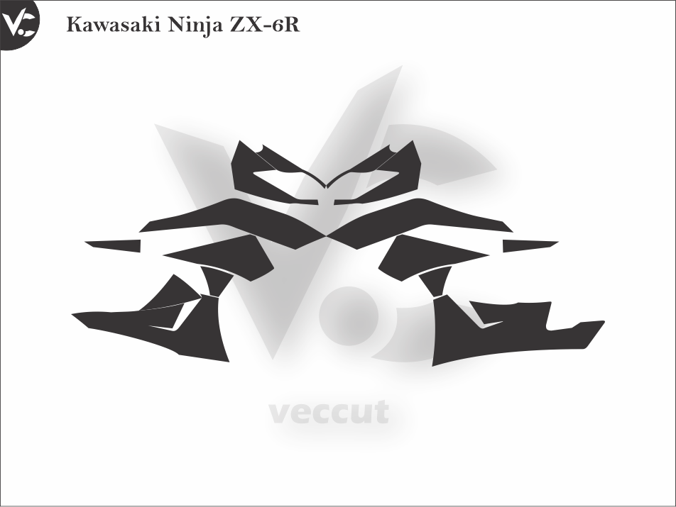 Kawasaki Ninja ZX-6R Wrap Cutting Template