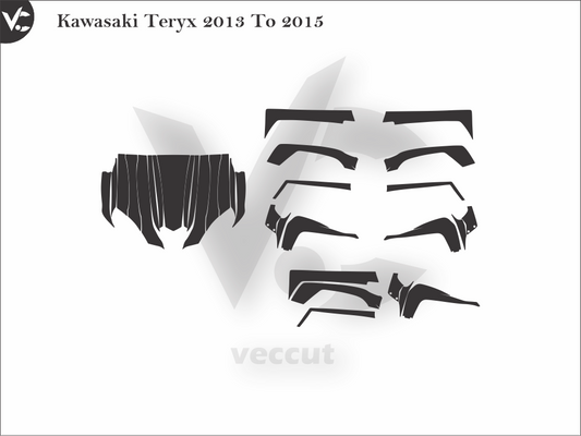 Kawasaki Teryx 2013 To 2015 Wrap Cutting Template