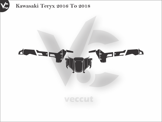Kawasaki Teryx 2016 To 2018 Wrap Cutting Template