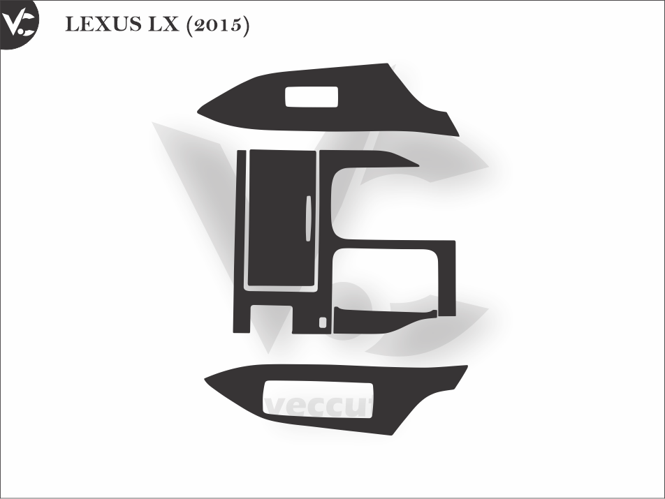 LEXUS LX (2015) Wrap Cutting Template