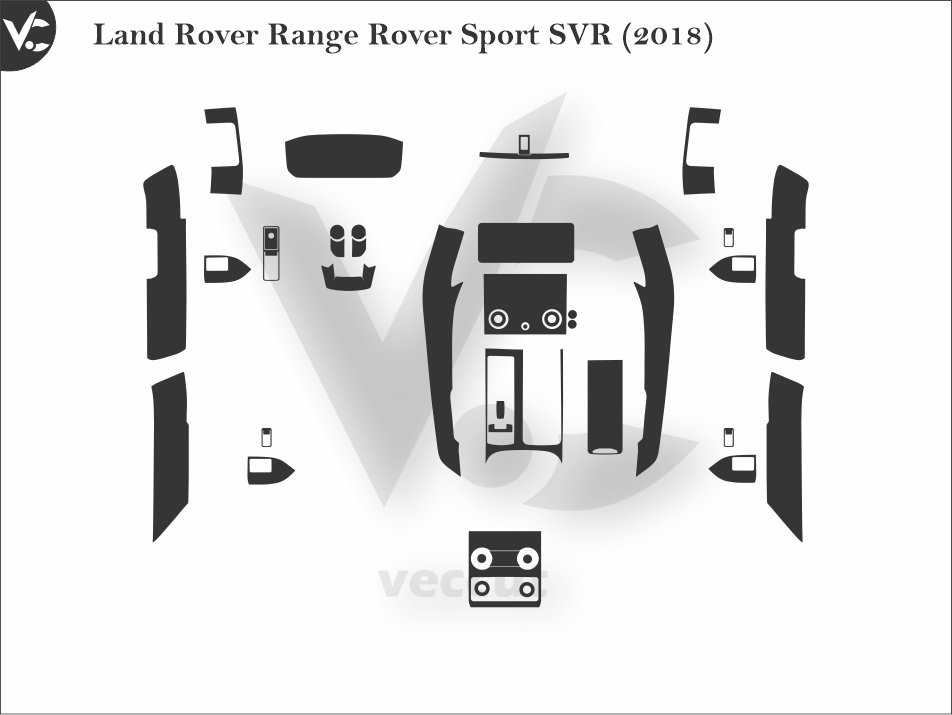 Land Rover Range Rover Sport SVR (2018) Wrap Cutting Template - Veccut ...