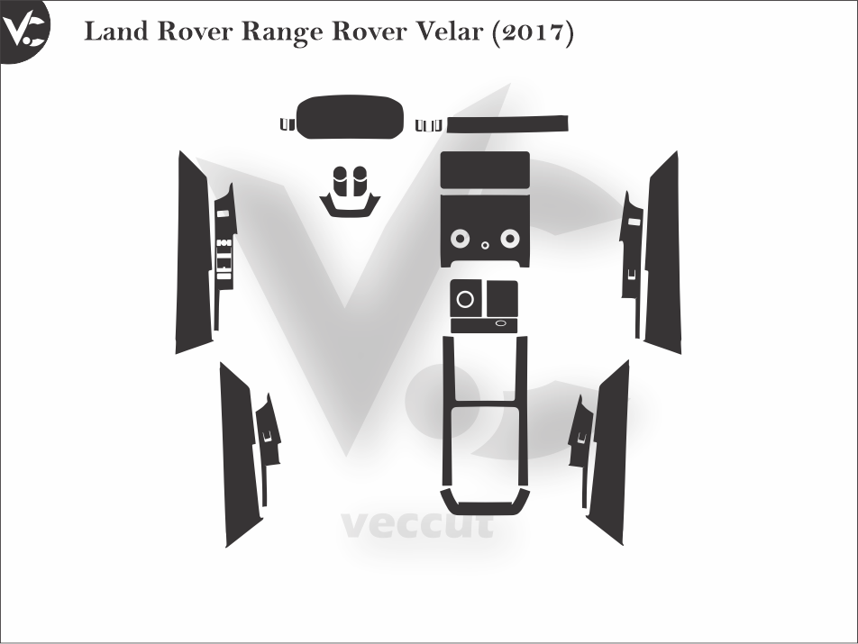 Land Rover Range Rover Velar (2017) Wrap Cutting Template - Veccut ...