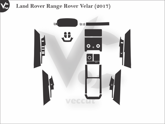 Land Rover Range Rover Velar (2017) Wrap Cutting Template
