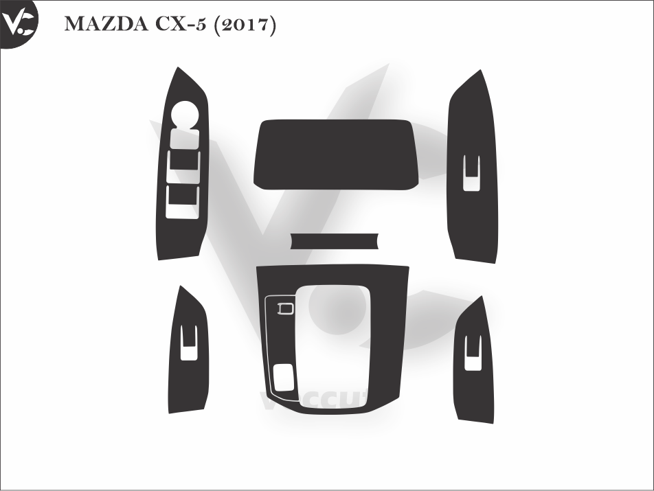 MAZDA CX-5 (2017) Wrap Cutting Template