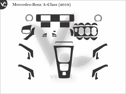Mercedes-Benz A-Class (2019) Wrap Cutting Template