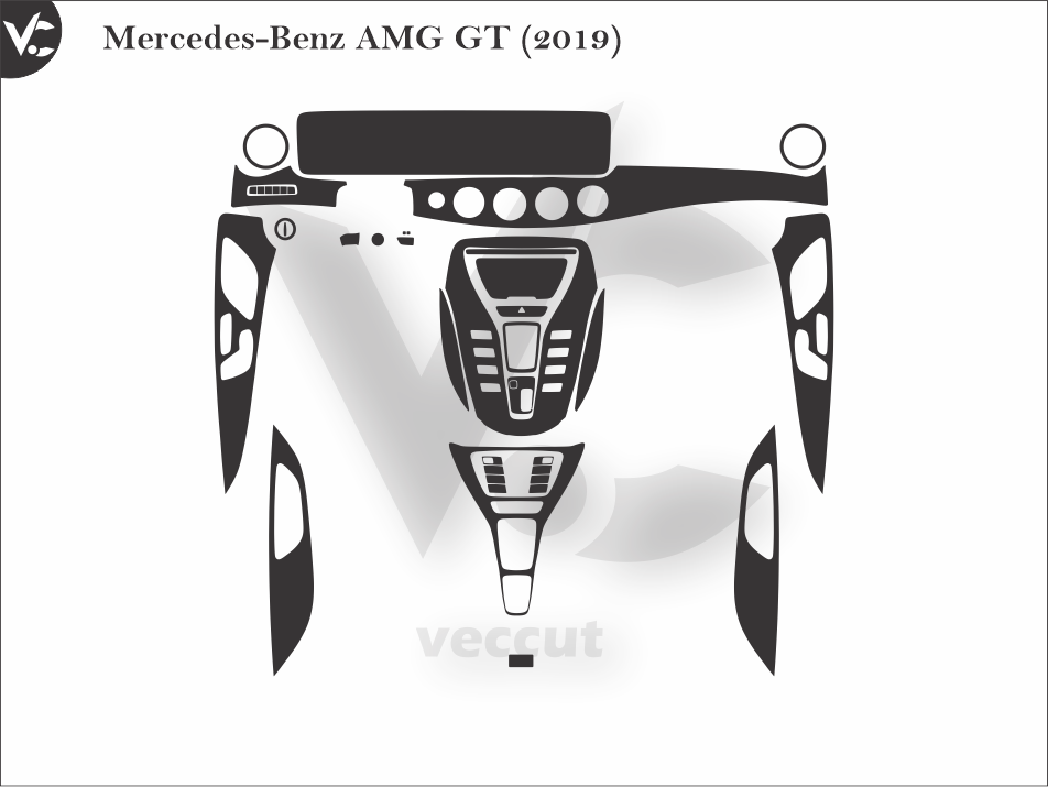 Mercedes-Benz AMG GT (2019) Wrap Cutting Template