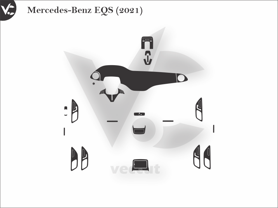 Mercedes-Benz EQS (2021) Wrap Cutting Template