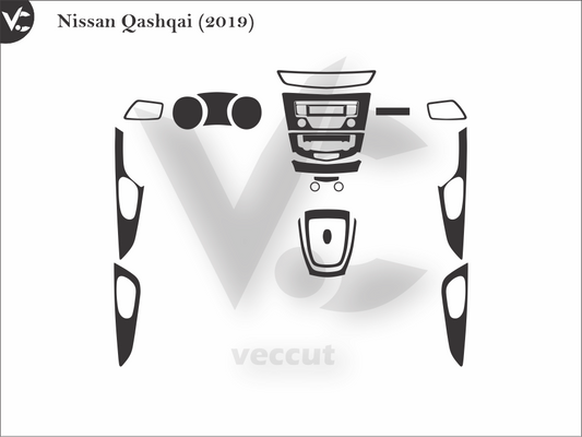 Nissan Qashqai (2019) Wrap Cutting Template