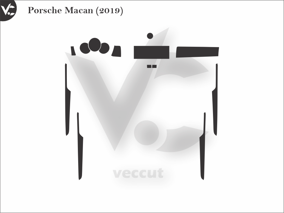 Porsche Macan (2019) Wrap Cutting Template