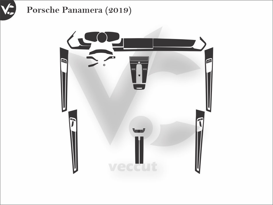Porsche Panamera (2019) Wrap Cutting Template