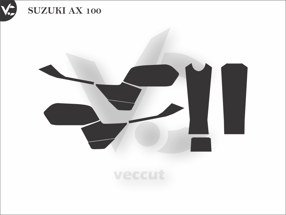SUZUKI AX 100 Wrap Cutting Template