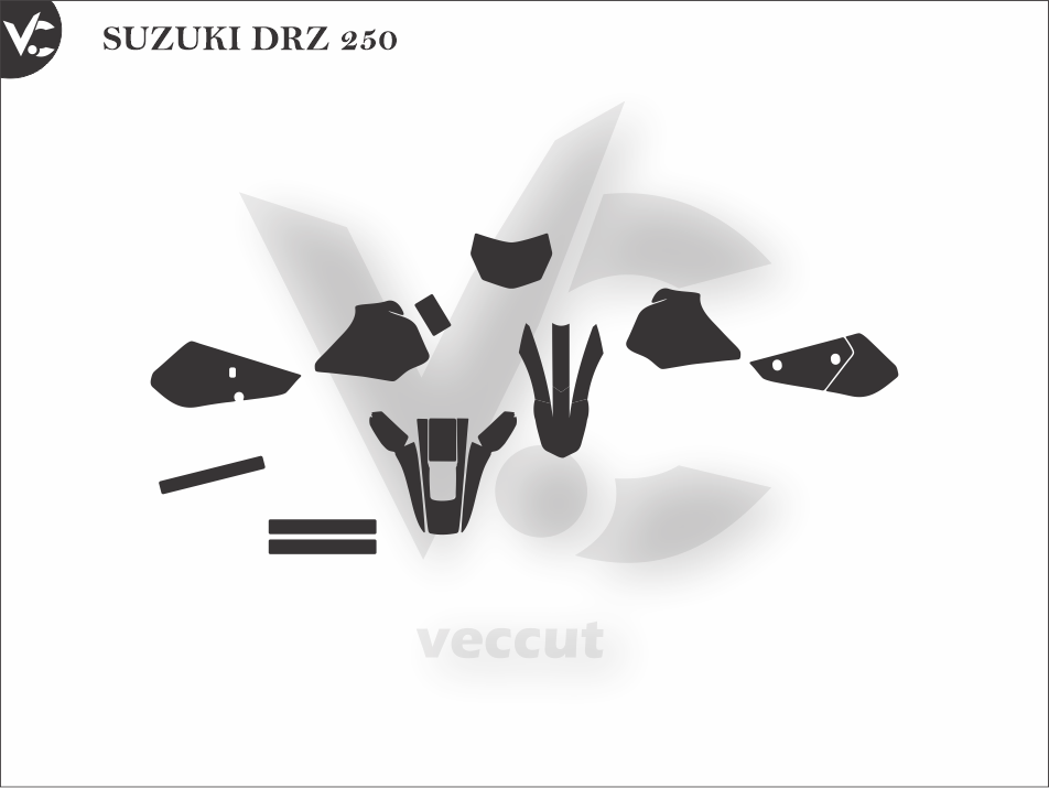 SUZUKI DRZ 250 Wrap Cutting Template