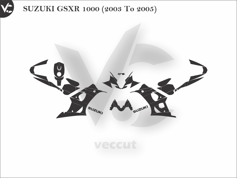 SUZUKI GSXR 1000 (2003 To 2005) Wrap Cutting Template