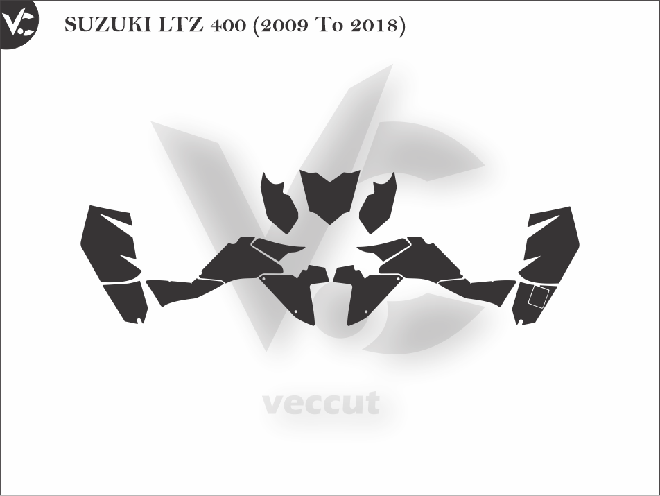 SUZUKI LTZ 400 (2009 To 2018) Wrap Cutting Template
