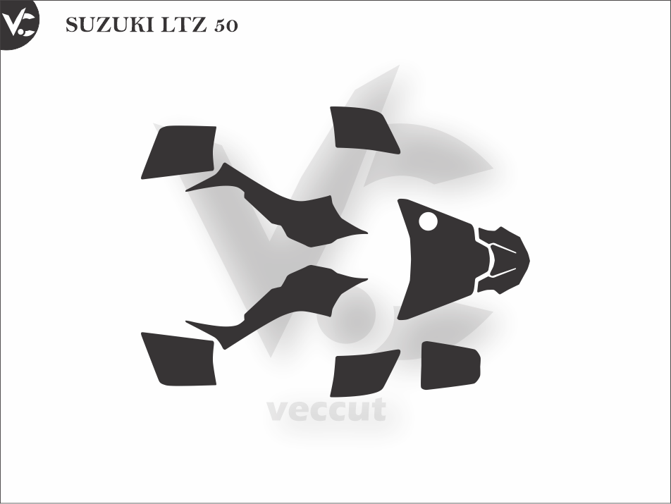 SUZUKI LTZ 50 Wrap Cutting Template