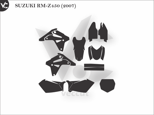 SUZUKI RM-Z450 (2007) Wrap Cutting Template