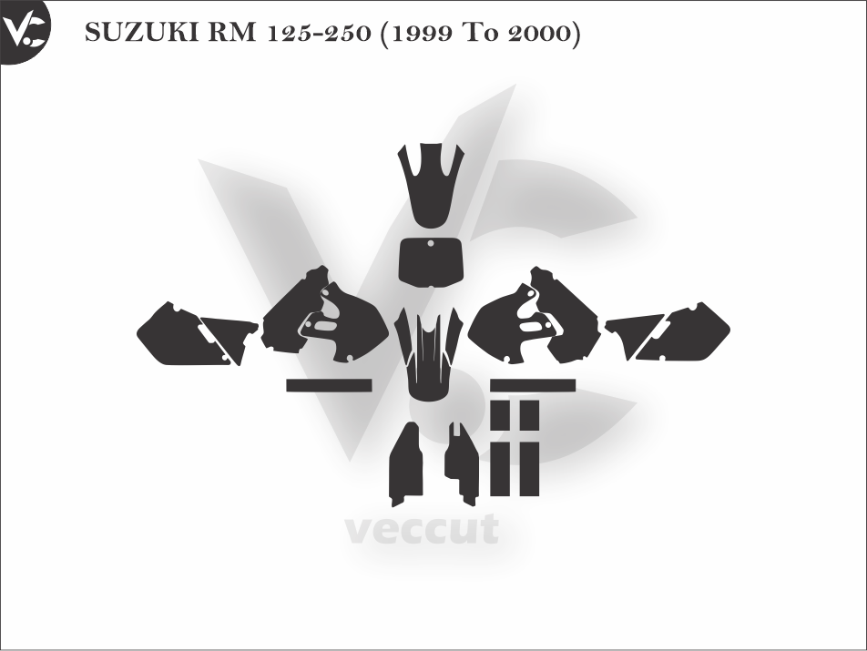 SUZUKI RM 125-250 (1999 To 2000) Wrap Cutting Template