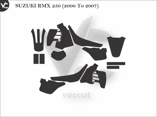 SUZUKI RMX 250 (2000 To 2007) Wrap Cutting Template