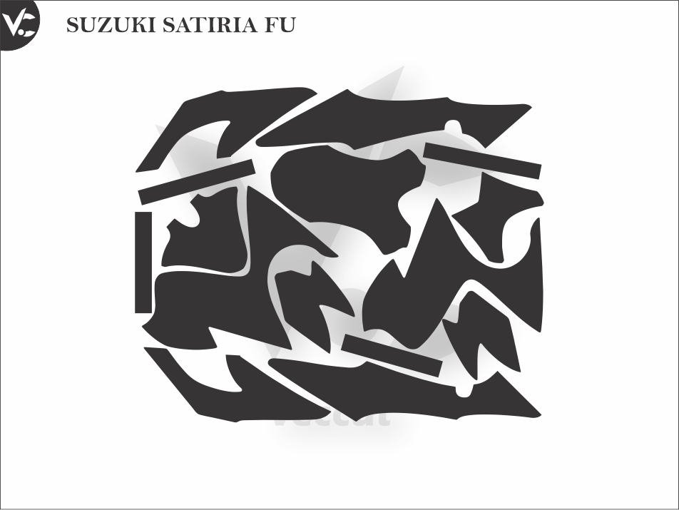 SUZUKI SATIRIA FU Wrap Cutting Template
