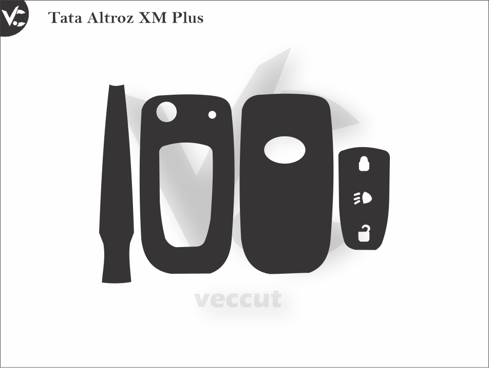 Tata Altroz XM Plus Wrap Cutting Template