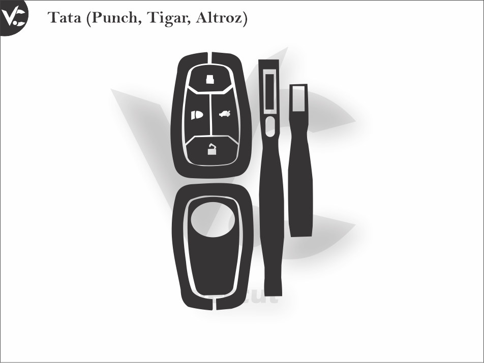 Tata (Punch, Tigar, Altroz) Wrap Cutting Template