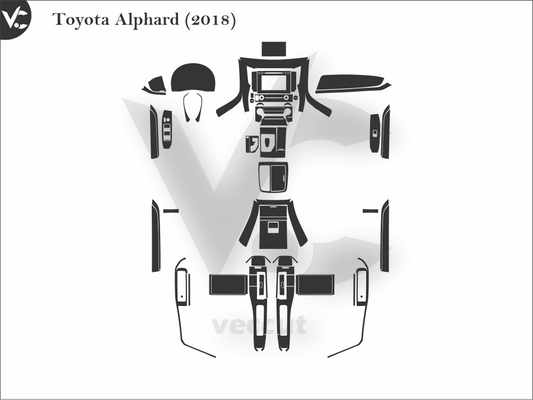 Toyota Alphard (2018) Wrap Cutting Template