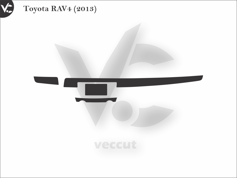 Toyota RAV4 (2013) Wrap Cutting Template