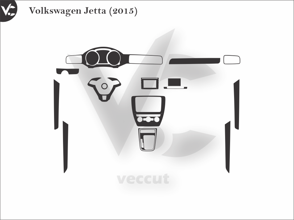 Volkswagen Jetta (2015) Wrap Cutting Template
