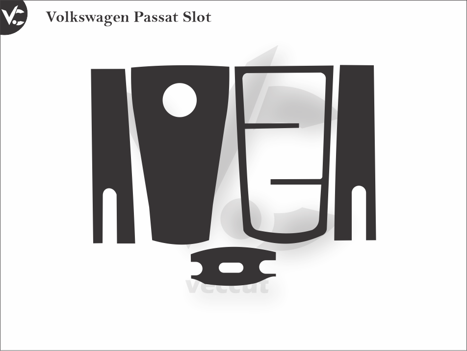 Volkswagen Passat Slot Car Key Wrap Cutting Template