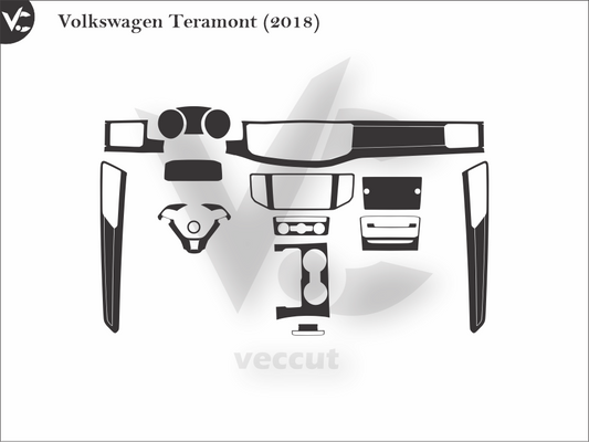 Volkswagen Teramont (2018) Wrap Cutting Template