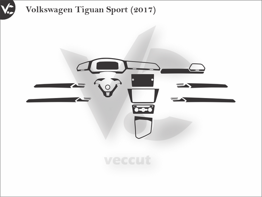 Volkswagen Tiguan Sport (2017) Wrap Cutting Template
