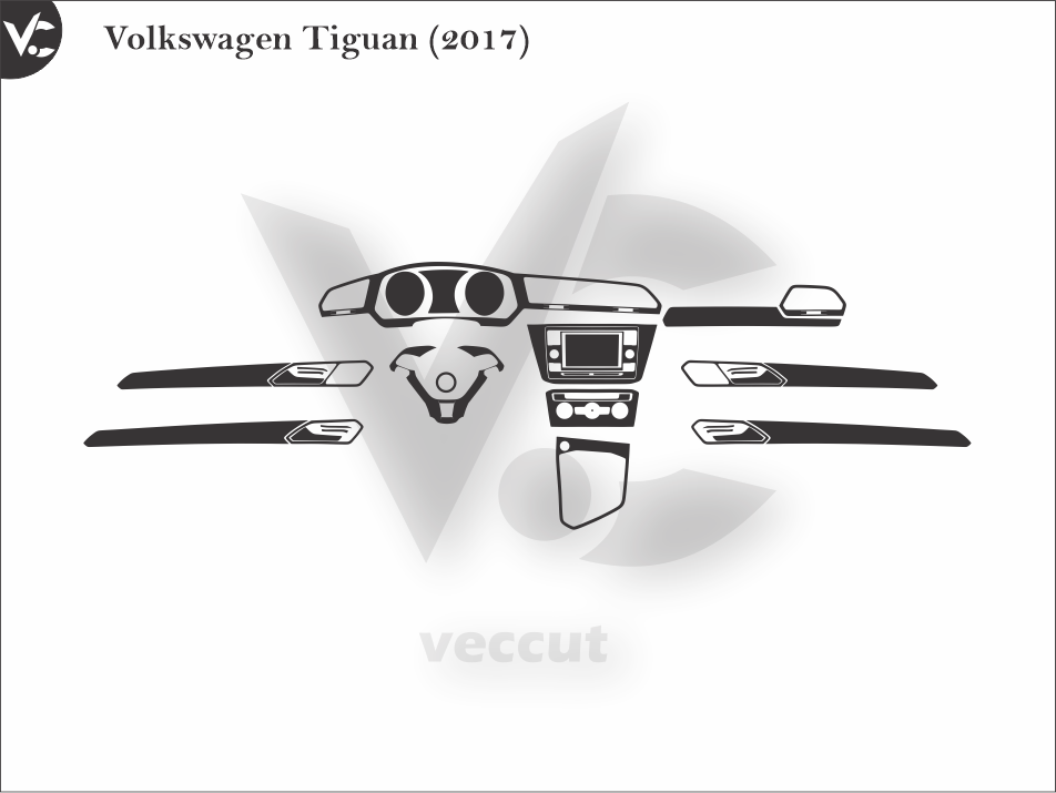 Volkswagen Tiguan (2017) Wrap Cutting Template